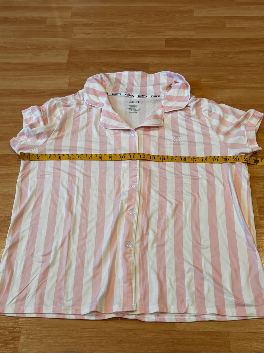 Born Pink and White Striped Short-Sleeve Pajama Set - Picture 3 of 7